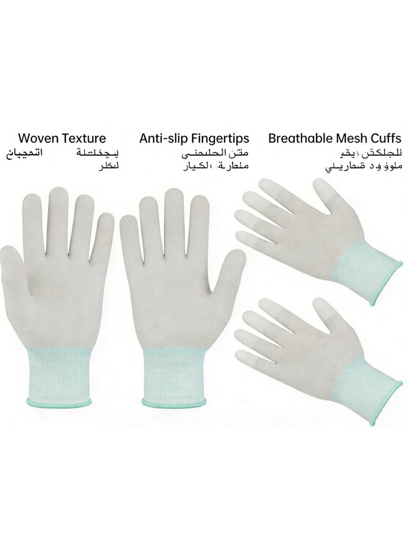 Anti-static gloves, ESD gloves, carbon fiber PU-coated fingertip ESD safety gloves (2 pcs) - Image 1